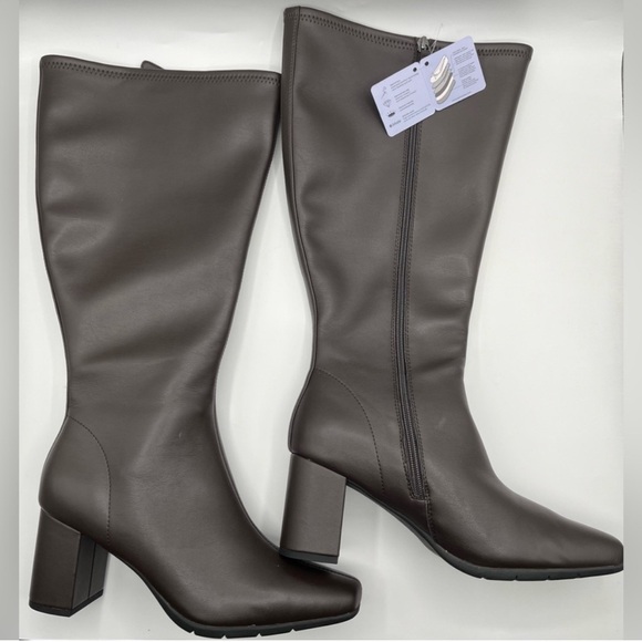 Aerosoles Micah Stretch Brown Knee High Boots Size 11 - Picture 5 of 7
